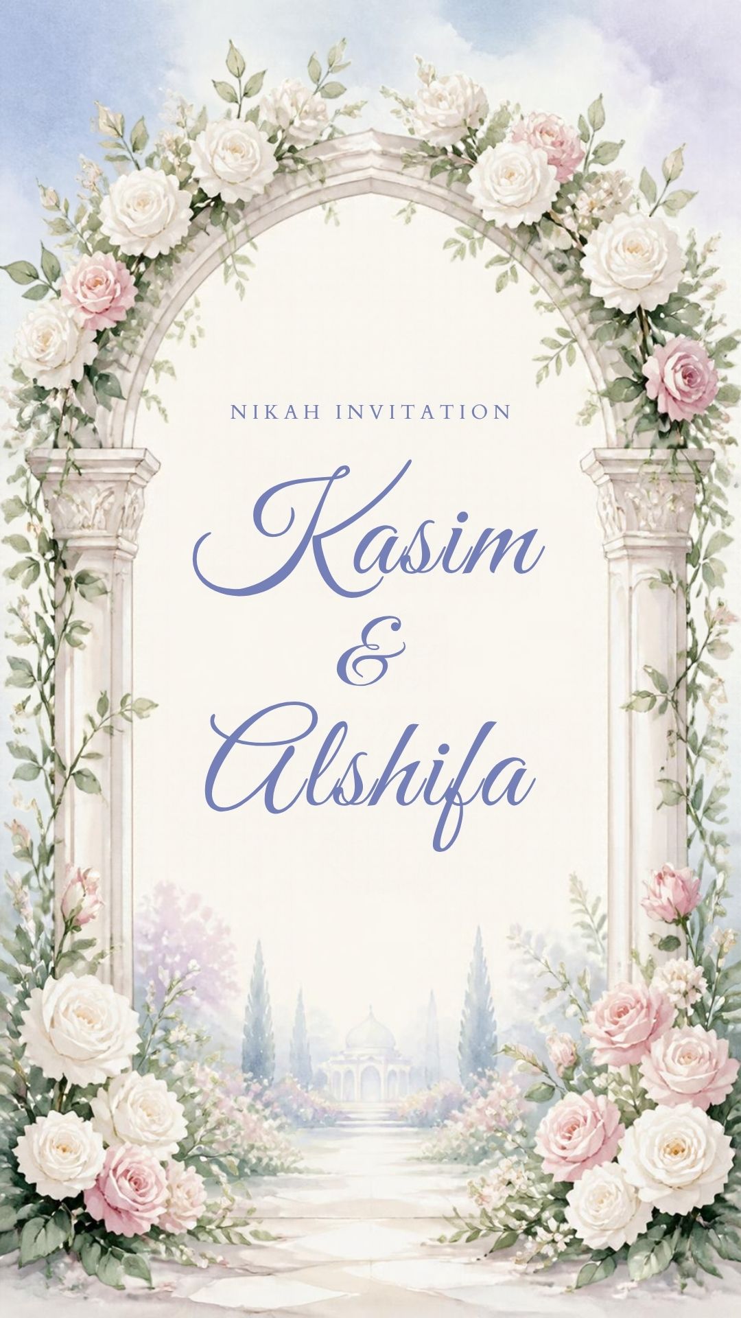 Kasim and Alshifa, Nikah invitation